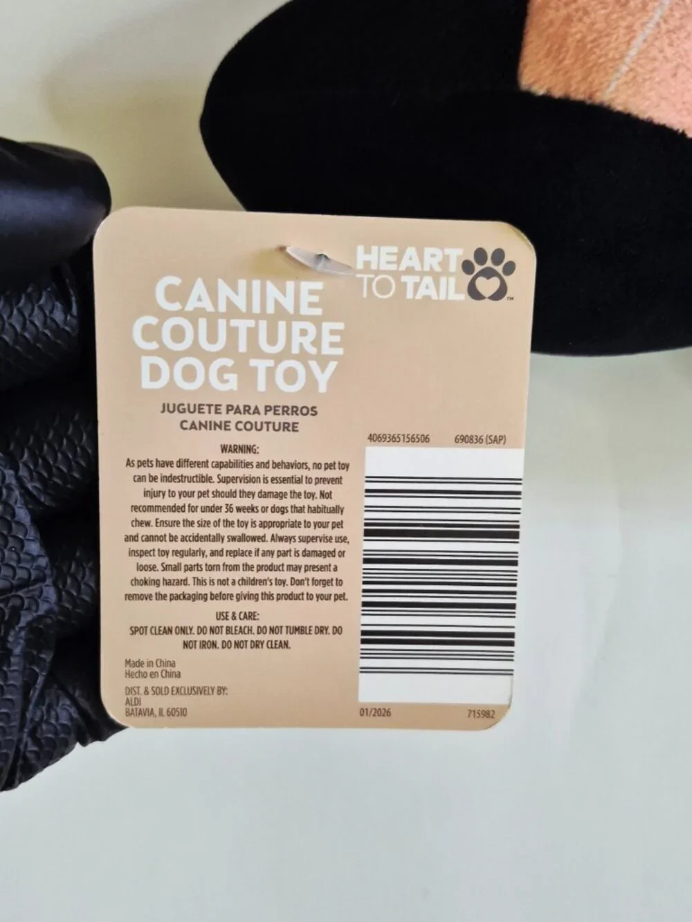 Heart to Tail Canine Couture Dog Toy High Heel, New with Tag